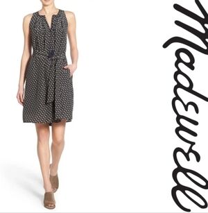 Madewell Ville Coin Tile Silk Dress Medium